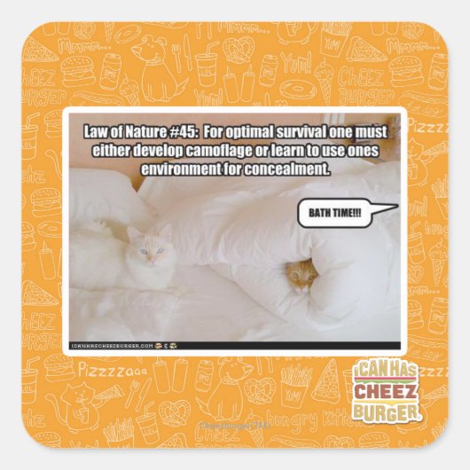 Naturgesetz #45 quadratischer aufkleber (Vorderseite)