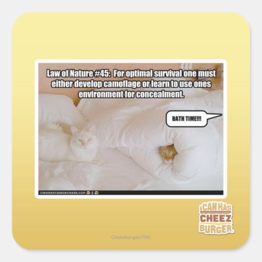 Naturgesetz #45 quadratischer aufkleber (Vorderseite)