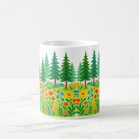 naturgetreu Von Wäldern in der Stille bis zur Blüt Kaffeetasse (Mittel)