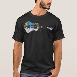 Naturgitarre - farbenfrohe Wasserfarbe T-Shirt