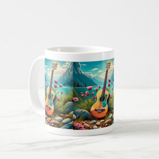 Naturgitarre Kaffeetasse (Vorderseite Links)