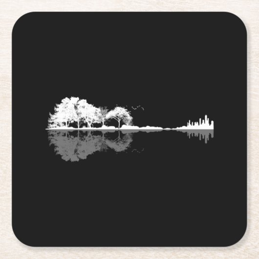 Naturgitarre Rechteckiger Pappuntersetzer (Vorderseite)