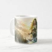 Naturgöttin Wasserfall Berggeist Tasse (Vorderseite Links)