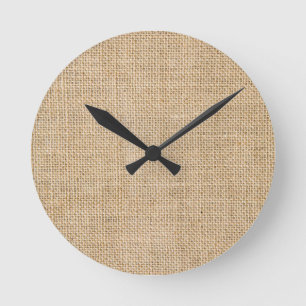 Naturgranulat, rustikal, braun, bräunlich runde wanduhr