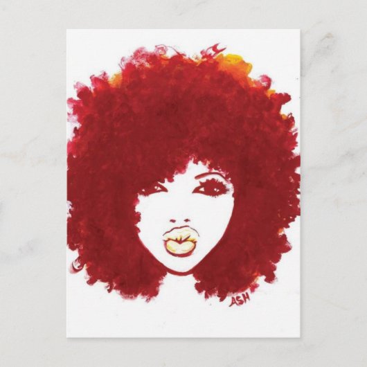 Naturhaar Postkarte (Vorderseite)