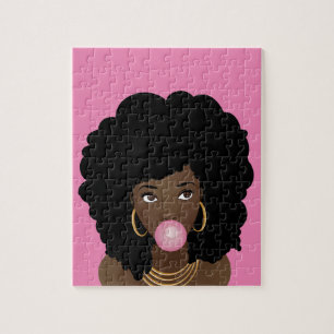 Naturhaar Schönheit, Poppen Bubblegum, Rosa Puzzle