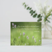 Naturheilkunde Lavenderfotografie und Zitat Postkarte (Stehend Vorderseite)