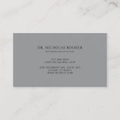 Naturheilkunde Mortar Pestle Black Visitenkarte (Rückseite)