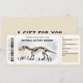 Naturhistorisches Museum Geschenkgutschein Vorlage (Vorne/Hinten)