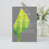 Naturhochzeit auf grünem Öko Einladung (Stehend Vorderseite)