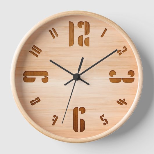 Naturholz Minimalistische Uhr, einzigartig Uhr (Vorderseite)