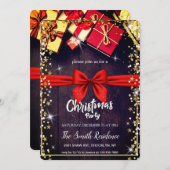 Naturholz, spendet Diamanten Sterne Weihnachten Einladung (Vorne/Hinten)