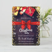 Naturholz, spendet Diamanten Sterne Weihnachten Einladung (Stehend Vorderseite)