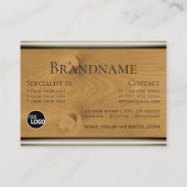 Naturholzkörner Rustikale Holzkarten mit Logo Visitenkarte (Rückseite)