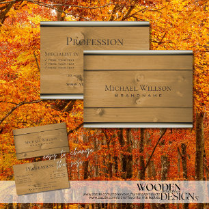 Naturholzkörner Rustikale Holzplatten auffallend Visitenkarte