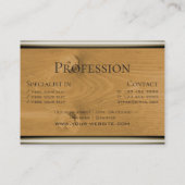 Naturholzkörner Rustikale Holzplatten auffallend Visitenkarte (Rückseite)