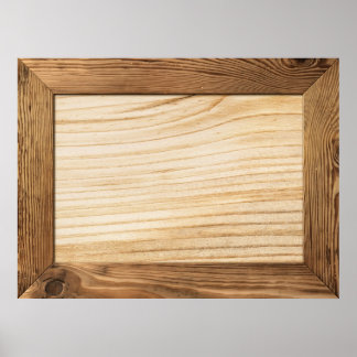 Naturholzrahmen mit Holzplatte innen Poster