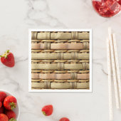 Naturholztextur Rustikale Braun und Beige Serviette (Beispiel)