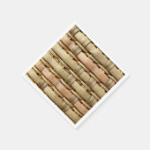 Naturholztextur Rustikale Braun und Beige Serviette (Ecke)