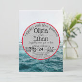 Naturinsel Hochzeit Einladung (Stehend Vorderseite)