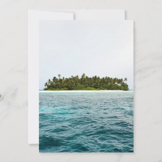 Naturinsel Hochzeit Einladung (Rückseite)