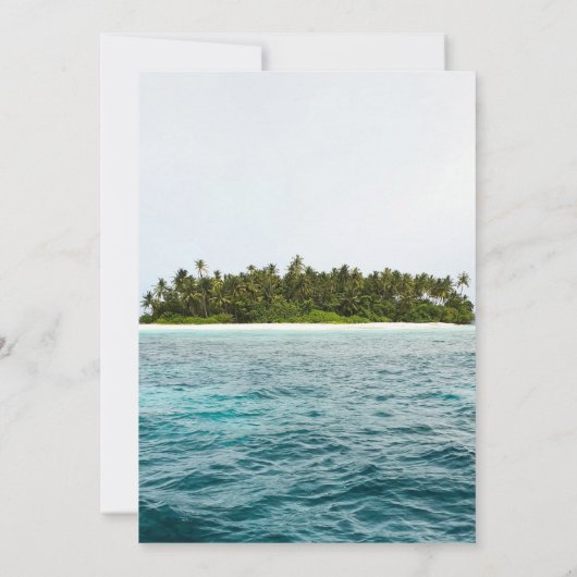 Naturinsel Hochzeit Einladung (Rückseite)