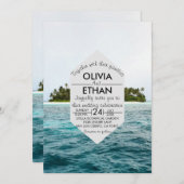 Naturinsel Hochzeit Einladung (Vorne/Hinten)