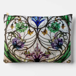 Naturinspirierte Art Nouveau-Buntglas  Zubehörtasche