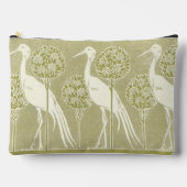 Naturinspirierte Art Nouveau Storch Zubehörtasche (Vorderseite)