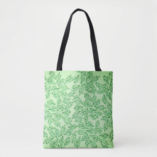 Naturinspirierte Blattmuster-Tasche Tasche (Vorderseite)