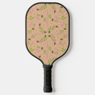 Naturinspirierte Blüten und Kreaturen Pickleball Schläger