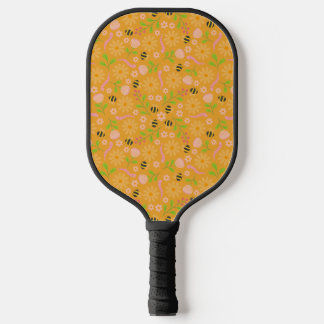 Naturinspirierte Blüten und Kreaturen Pickleball Schläger
