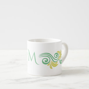Naturinspirierte individuelle Monogramm-Tassen Espressotasse