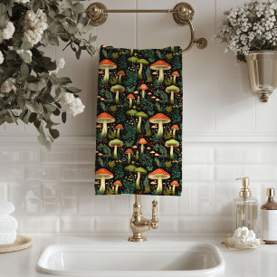 Naturinspirierter Badetuch-Pilze- und Moos-Kunst Badhandtuch Set