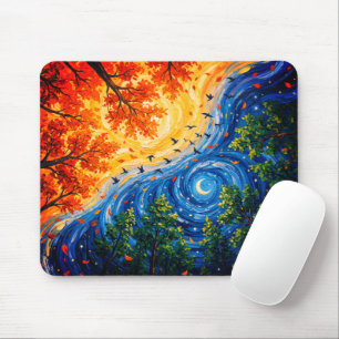 Naturinspirierter Tag Nacht Mousepad