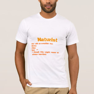 Naturist, aber prüft nach T-Shirt