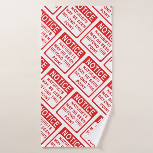 Naturist Beach - Rot-Weiß-Muster Badehandtuch (Badehandtuch)