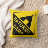 Naturist Camp-Zeichen Kissen (Decke)