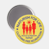 Naturist - Naturismus für das Leben Magnet (Vorderseite/Rückseite)