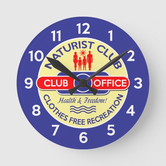 Naturist Runde Wanduhr (Vorderseite)