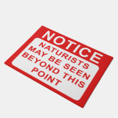 Naturist - Warnhinweis Fußmatte (Schrägansicht)