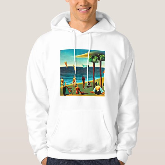 Naturisten am Strand Hoodie (Vorderseite)