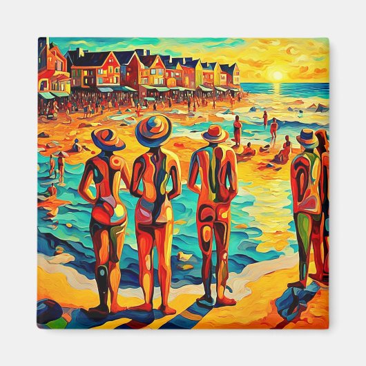 Naturisten am Strand Magnet (Vorne)