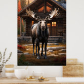 *~* Naturkabine AP49 MOOSE Hütte Poster (Küche)