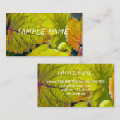 Naturkalk Grüne Blätter Foto Art Pflanze Visitenkarte (Vorne/Hinten)