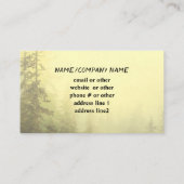 Naturkiefern Foto Kunst Visitenkarte (Rückseite)