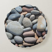 Naturkies Rundes Kissen (Rückseite)