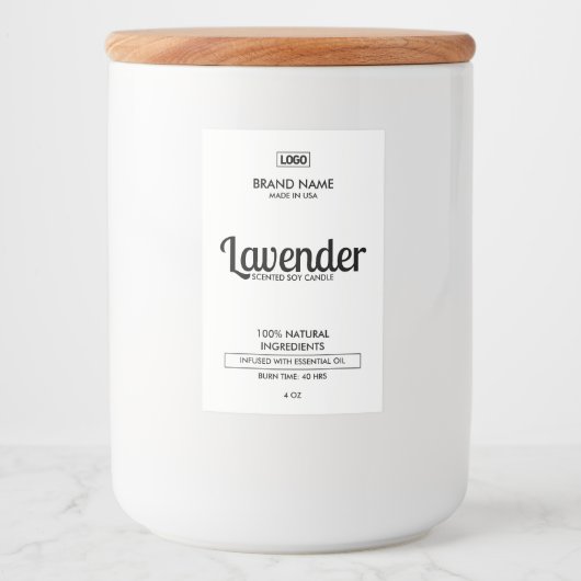 Naturkronen-Schwarz-Weiß-Etikett Lebensmitteletikett (Vorderseite)