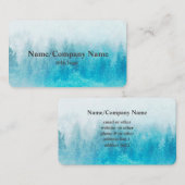 Naturkunde Bergkiefern aquamarin blau Visitenkarte (Vorne/Hinten)