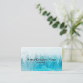 Naturkunde Bergkiefern aquamarin blau Visitenkarte (Stehend Vorderseite)